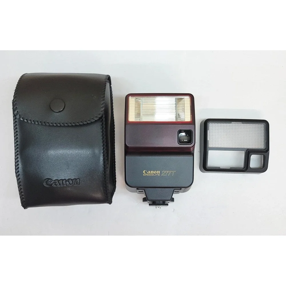 Canon Speedlite 277T External Camera Flash with Case and Wide Angle Adapter